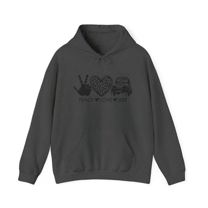 Jeep Peace Love Hoodie – Peace  Love  Jeep Graphic Sweatshirt