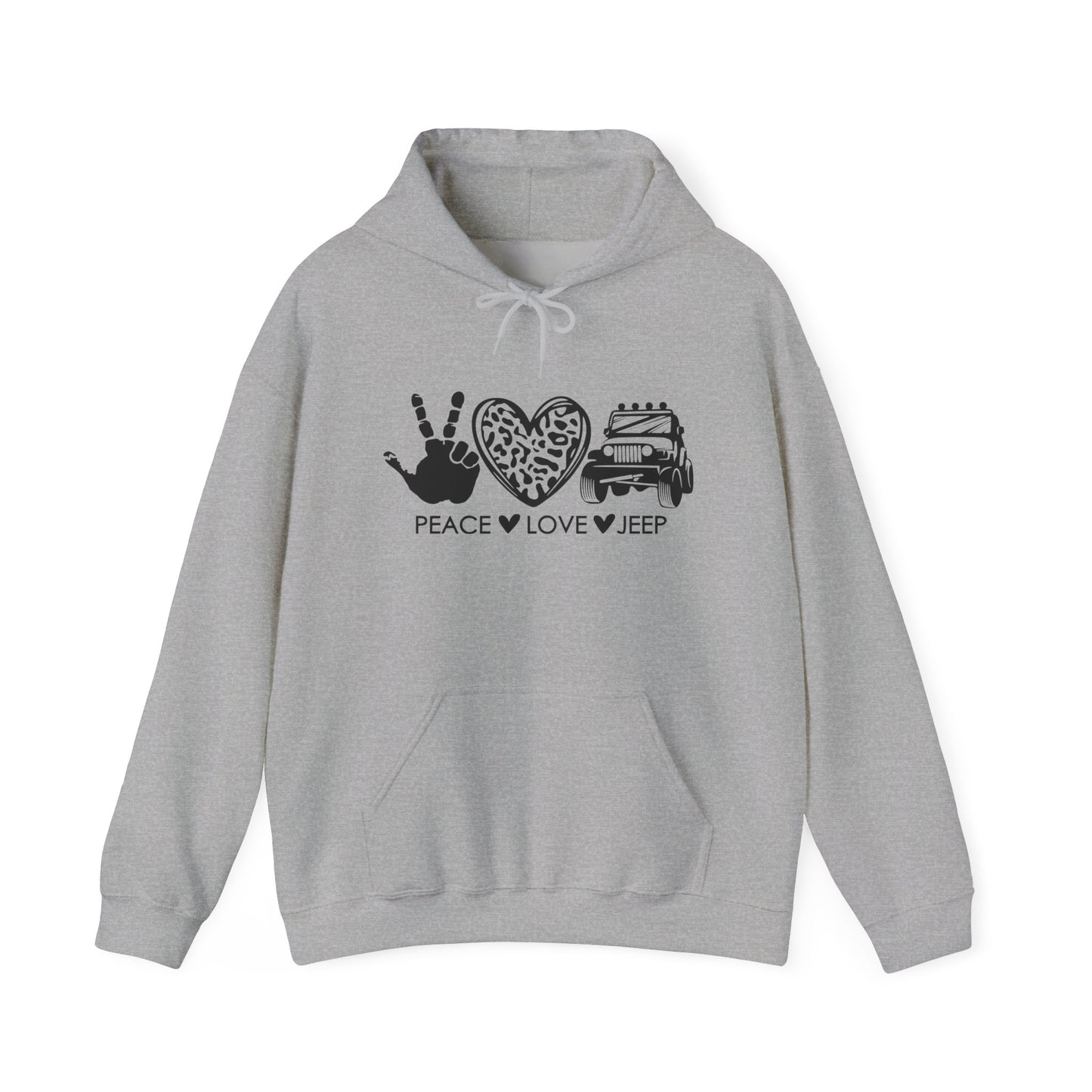 Jeep Peace Love Hoodie – Peace  Love  Jeep Graphic Sweatshirt