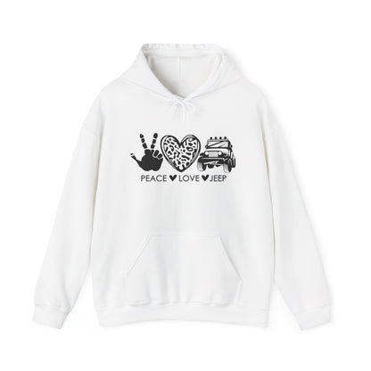 Jeep Peace Love Hoodie – Peace  Love  Jeep Graphic Sweatshirt