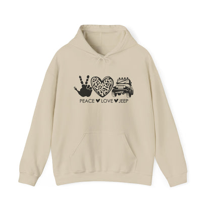 Jeep Peace Love Hoodie – Peace  Love  Jeep Graphic Sweatshirt