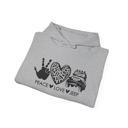 Jeep Peace Love Hoodie – Peace  Love  Jeep Graphic Sweatshirt