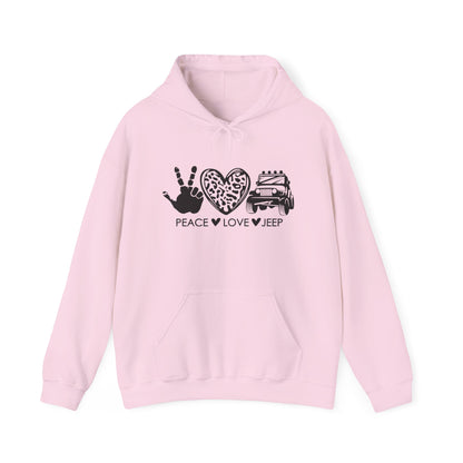 Jeep Peace Love Hoodie – Peace  Love  Jeep Graphic Sweatshirt