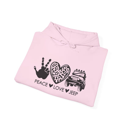 Jeep Peace Love Hoodie – Peace  Love  Jeep Graphic Sweatshirt