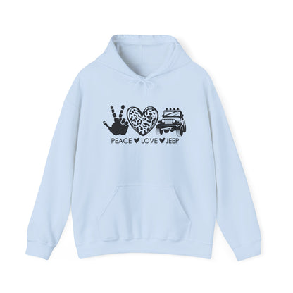 Jeep Peace Love Hoodie – Peace  Love  Jeep Graphic Sweatshirt