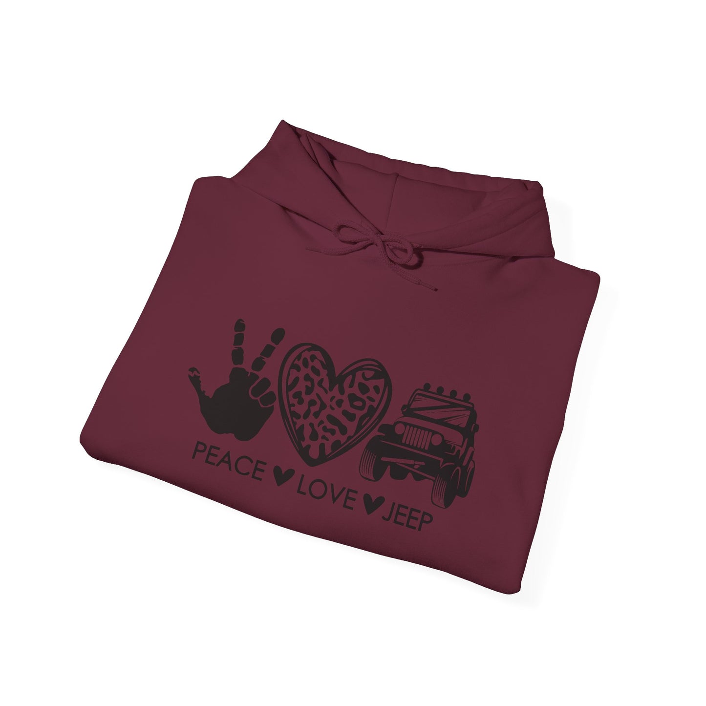 Jeep Peace Love Hoodie – Peace  Love  Jeep Graphic Sweatshirt