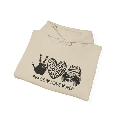 Jeep Peace Love Hoodie – Peace  Love  Jeep Graphic Sweatshirt