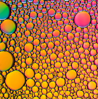 Abstract Bubbles Red and Orange