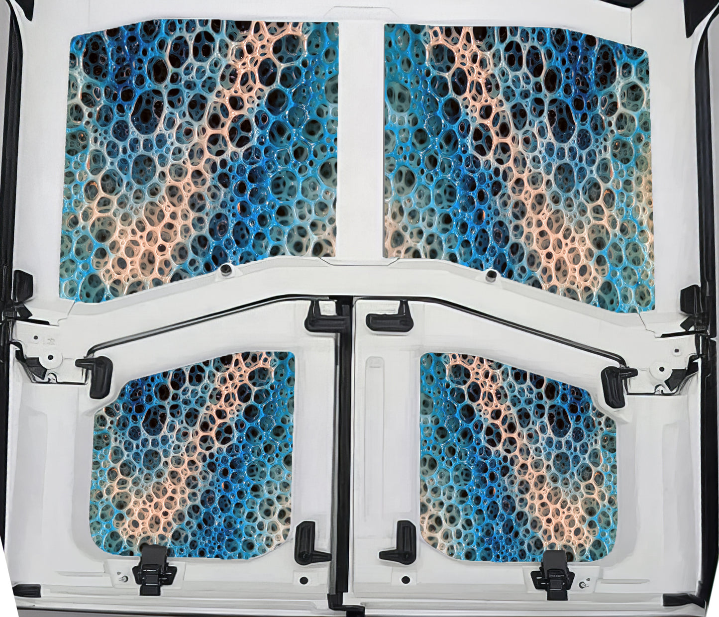 Matrix blue and white