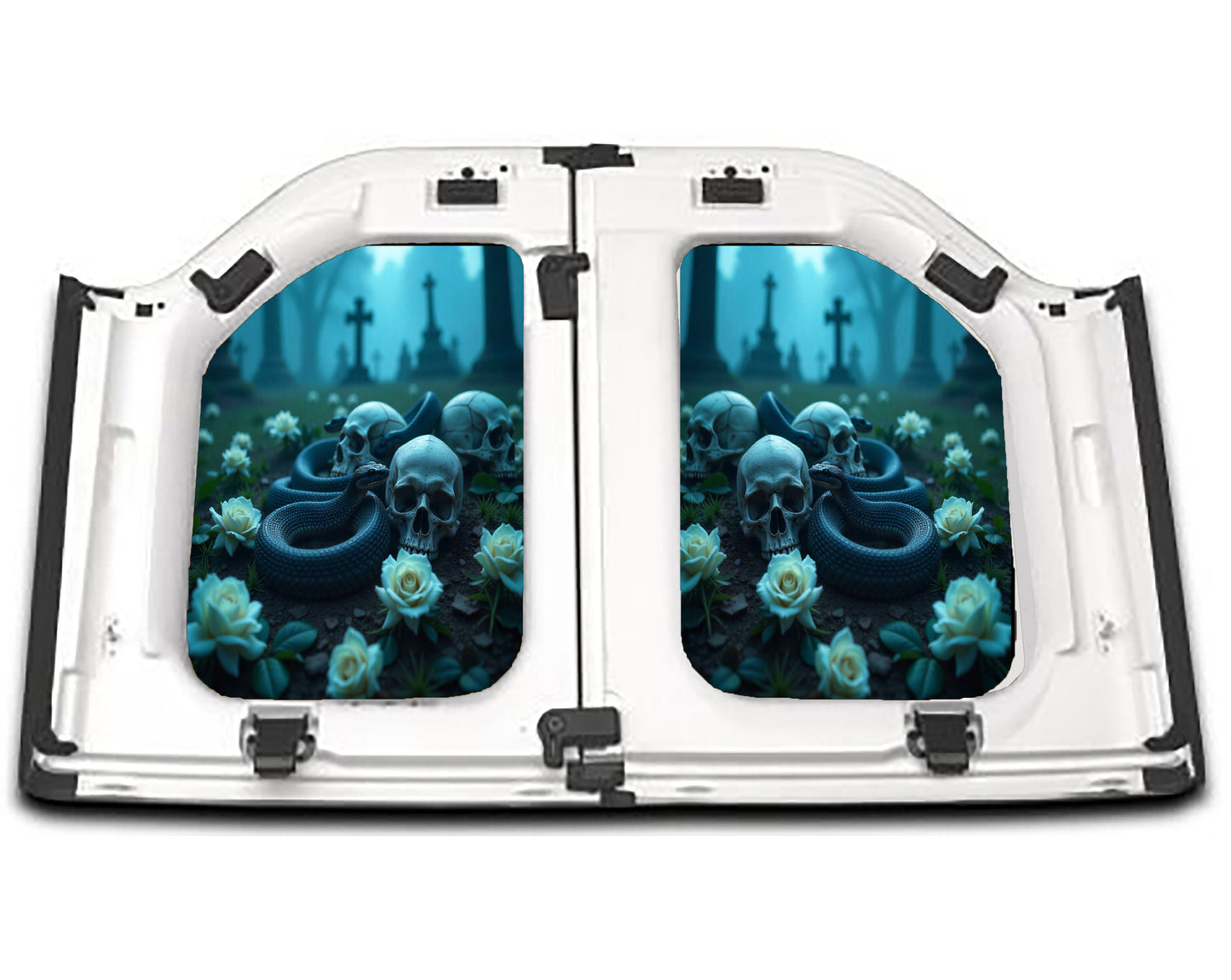 Skulls in Graveyard