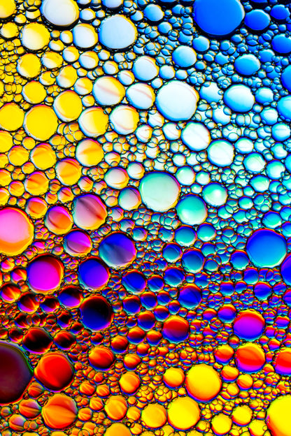 Abstract Bubbles Green and Orange