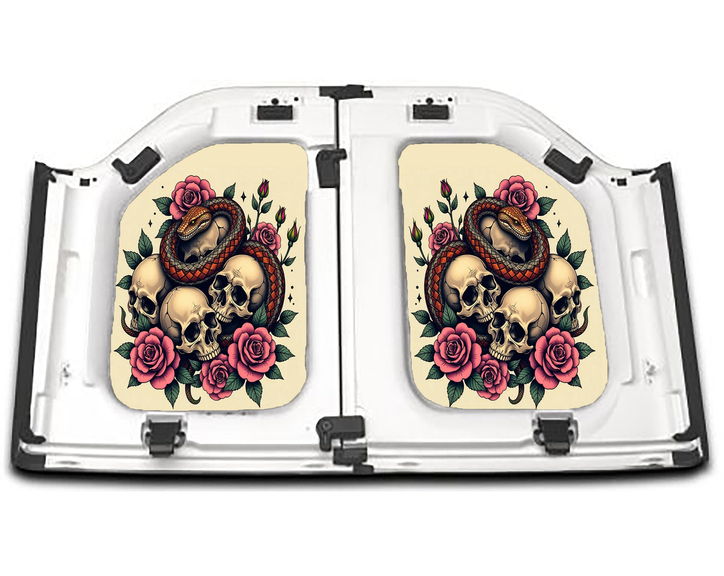 Skulls and flowers